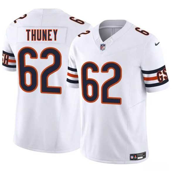 Men & Women & Youth Chicago Bears #62 Joe Thuney White 2025 F.U.S.E. Vapor Stitched Jersey